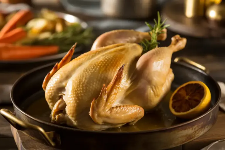 A perfectly roasted Cornish hen with golden crispy skin, illustrating the result of proper Cornish hen cooking time in the oven.