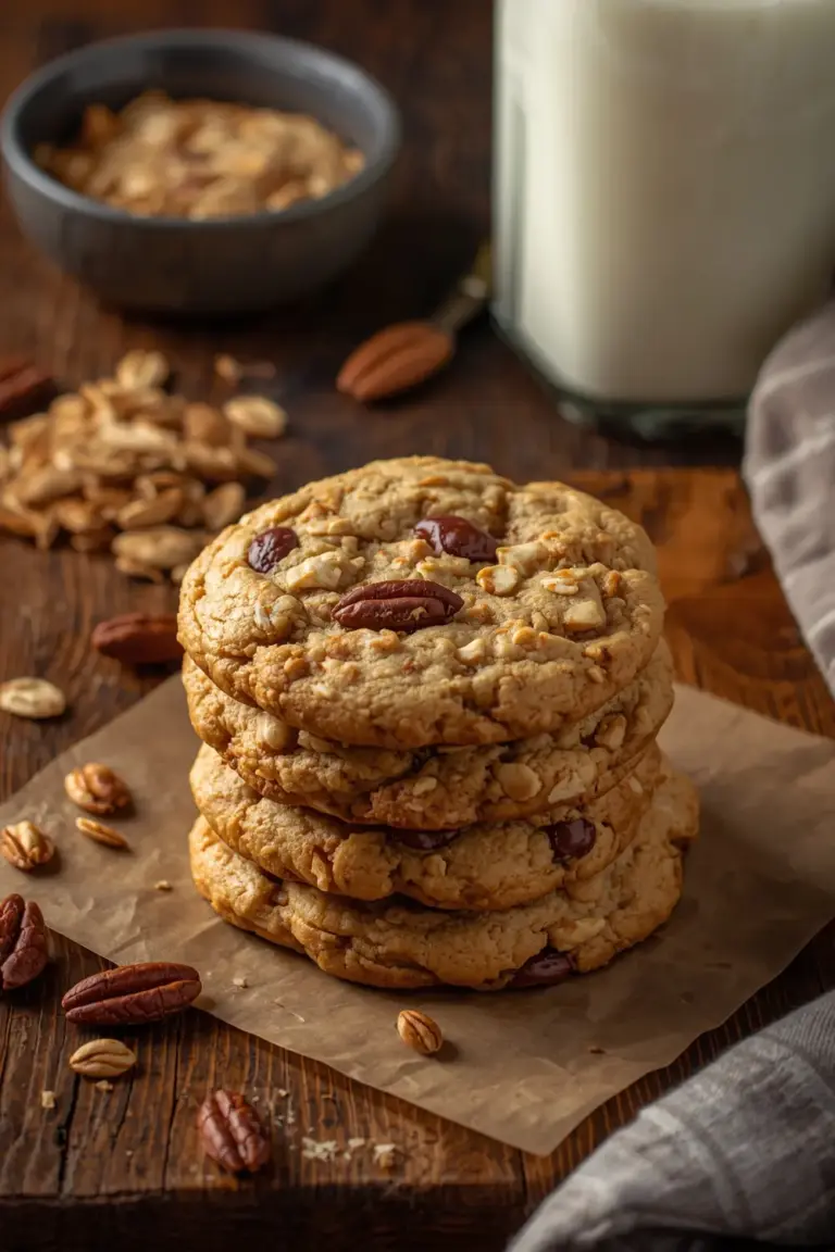 Close up photo of Healthy 3-Ingredient Oatmeal Raisin Cookie Recipe